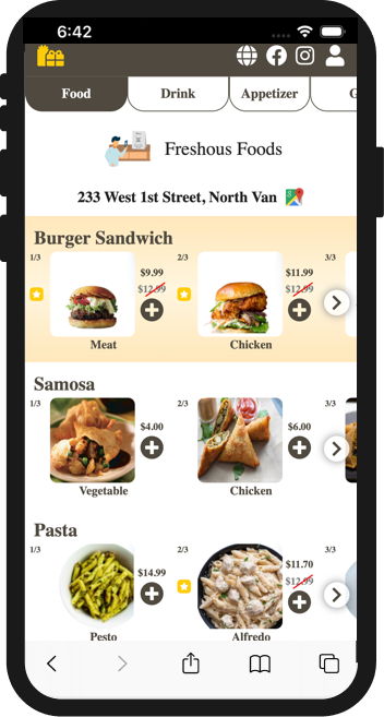 Dynamic Contactless Self-Ordering System